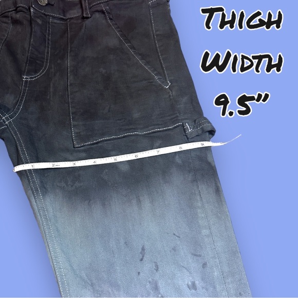 Originally NWT White Carpenter Jeans Dip Dyed in Graphite/Midnight Blue. Sz 28 - Picture 9 of 11